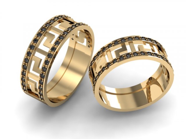 greek wedding ring 3D प्रिंट मॉडल .c4d .max .obj .3ds .fbx .stl .blend 