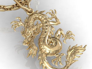 dragon pendant Modèles 3D en vedette
