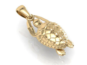 liontin penyu Model Cetak 3D