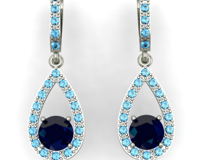 fashion earring with gems 3Dプリントモデル