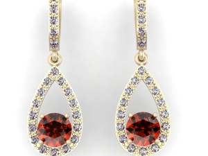 fashion earring with gems 3Dプリントモデル