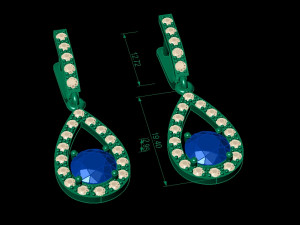 fashion earring with gems 3Dプリントモデル