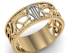 美丽的里拉戒指 3D 打印模型