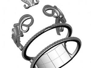 lindo anel lira Modelo de Impressão 3D