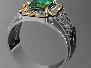 eastern male ring 3Dプリントモデル