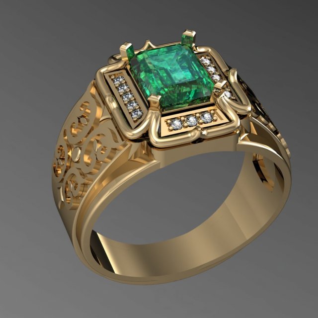 eastern male ring 3Dプリントモデル .c4d .max .obj .3ds .fbx .stl .blend 