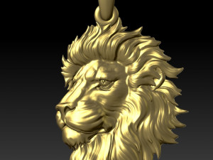 lion head pendant 3Dプリントモデル