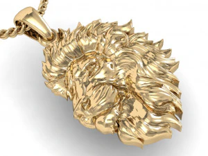 lion head pendant 3D Print Model
