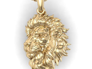 lion head pendant 3Dプリントモデル