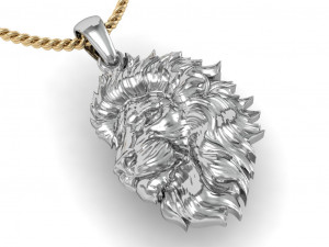 lion head pendant 3Dプリントモデル