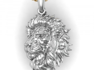lion head pendant 3Dプリントモデル