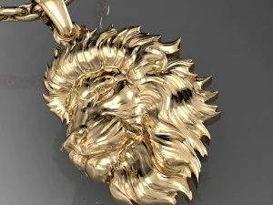 lion head pendant 3D Print Model