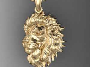 lion head pendant 3Dプリントモデル