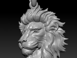 lion head pendant 3Dプリントモデル