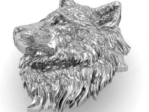 wolf head pendant 3D Print Model