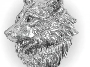 wolf head pendant 3D Print Model
