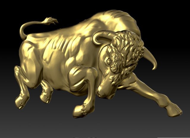 bull relief 3D Print Model .c4d .max .obj .3ds .fbx .stl .blend 