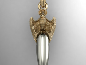 pendant bat with bullet Model Cetak 3D