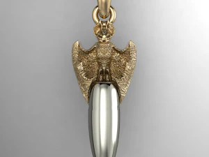 pendant bat with bullet 3D Print Model