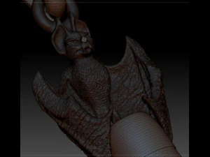 pendant bat with bullet 3D Print Model
