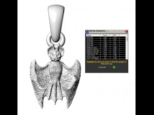 pendant bat with bullet Model Cetak 3D