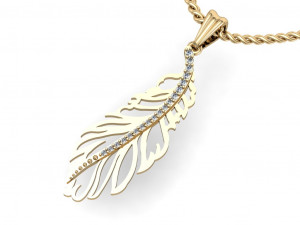 pendant bird feather 3D Print Model
