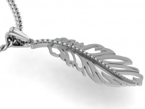 pendant bird feather 3D Print Model