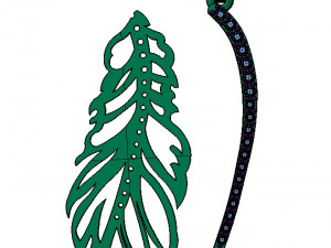 pendant bird feather 3D Print Model