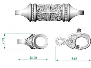 beautiful chain or bracelet 3D Принт Модель