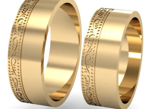 wedding ring with an image 3D Print Model