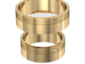 Ehering mit einem Bild 3D Druckmodell