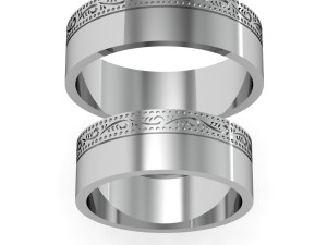 wedding ring with an image Model Cetak 3D