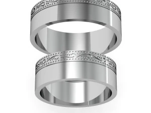 wedding ring with an image 3D Print Model