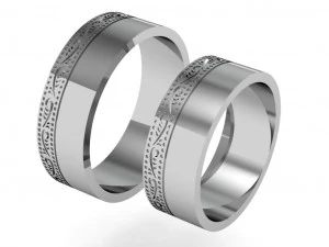 wedding ring with an image 3D Print Model