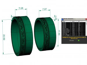 wedding ring with an image 3D Print Model