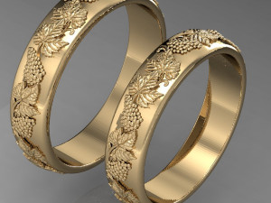 wedding ring with grapes 3D प्रिंट मॉडल