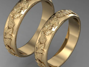 Ehering mit Trauben 3D Druckmodell