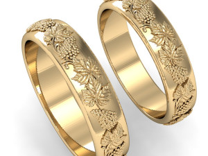 wedding ring with grapes Modello di stampa 3D
