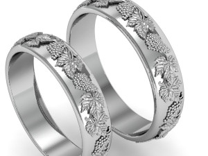 wedding ring with grapes Modello di stampa 3D