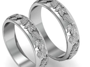 wedding ring with grapes 3D Print Model