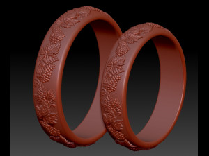 wedding ring with grapes Modello di stampa 3D