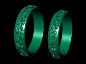 wedding ring with grapes Modello di stampa 3D