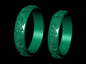 wedding ring with grapes 3D Print Model