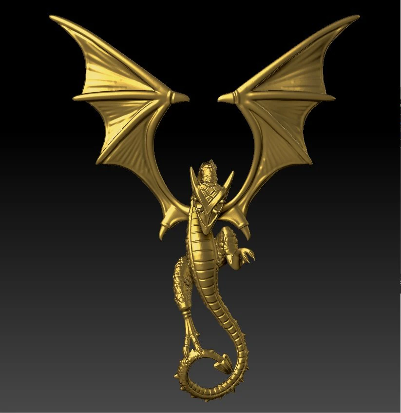 pendant dragon 3D Print Model .c4d .max .obj .3ds .fbx .stl .blend 