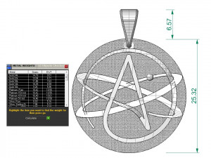 pendant Modelo de Impressão 3D