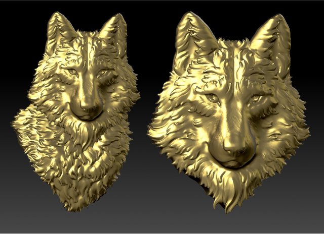 wolf head Modèles 3D en vedette .c4d .max .obj .3ds .fbx .stl .blend 