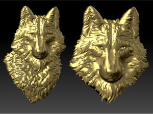 wolf head 3D Print Model