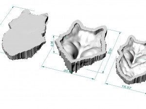 wolf head Modèles 3D en vedette
