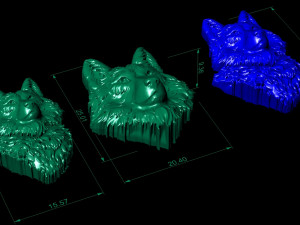 wolf head Modèles 3D en vedette