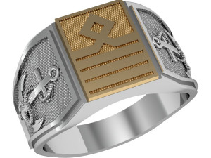 signet ring sea captain 3D Baskı Modeli